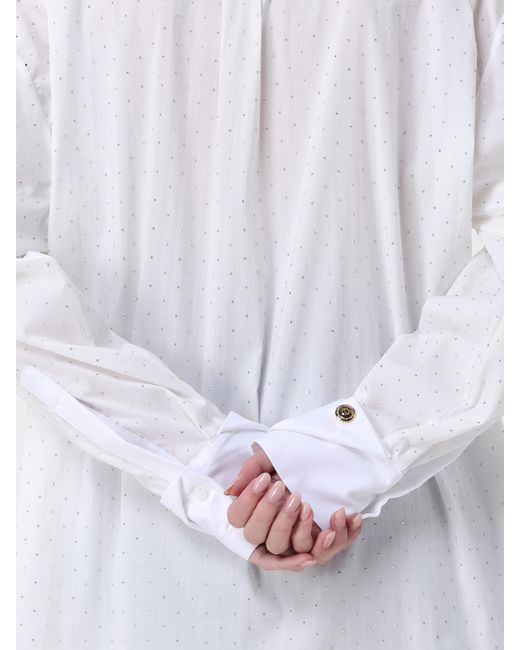 Elisabetta Franchi White Hemdbluse Damen