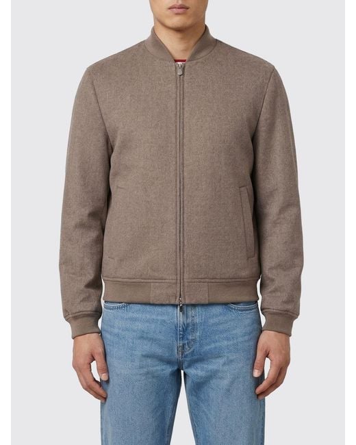 Brunello Cucinelli Brown Cashmere Bomber Jacket for men