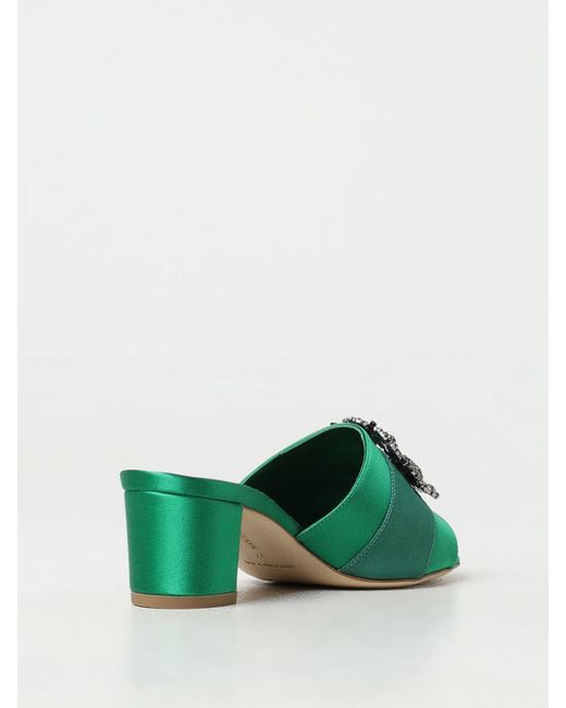 Manolo Blahnik Green Heeled Sandals