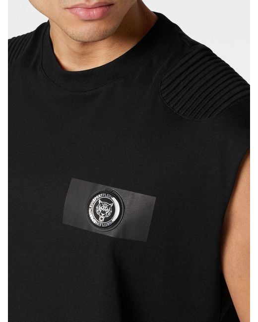 Philipp Plein Black Tank Top for men
