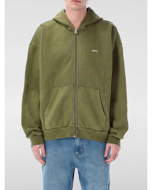 Sudadera Hombre Obey de hombre de color Green