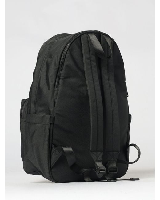 EA7 Black Printed Logo Polyester Backpack for men