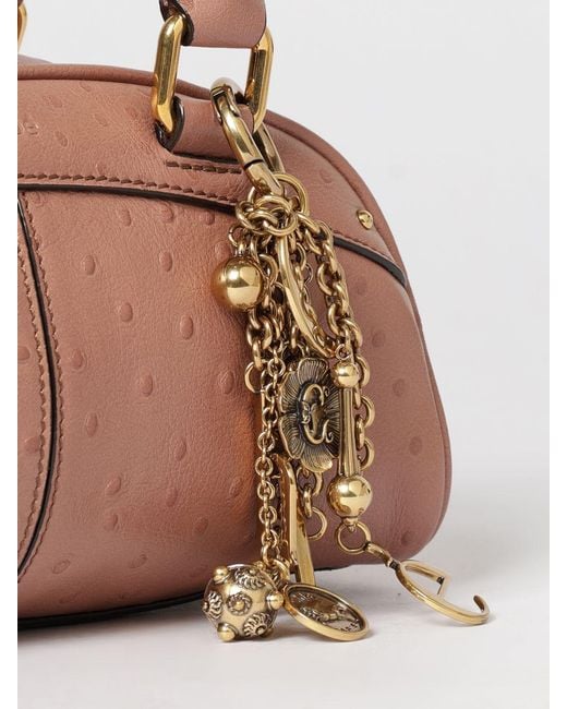 Chloé Pink Chlo&Eacute Bowling Ledertasche Mit Tupfenprägung