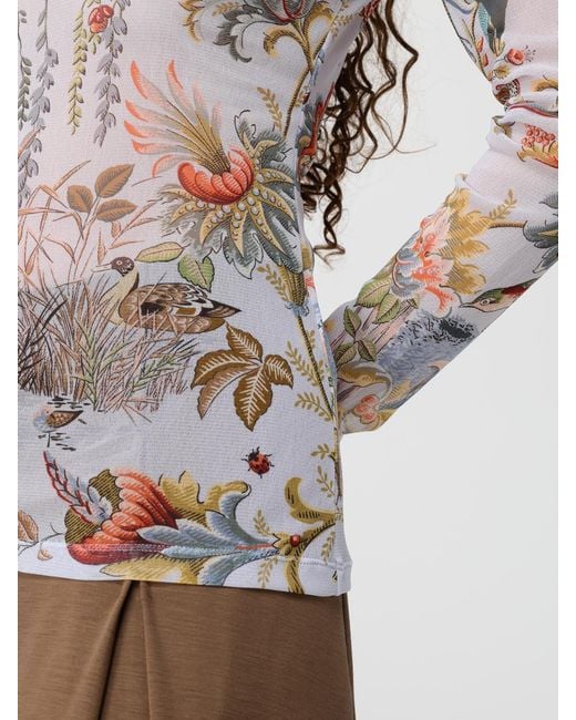Etro White Paisley Knit Top