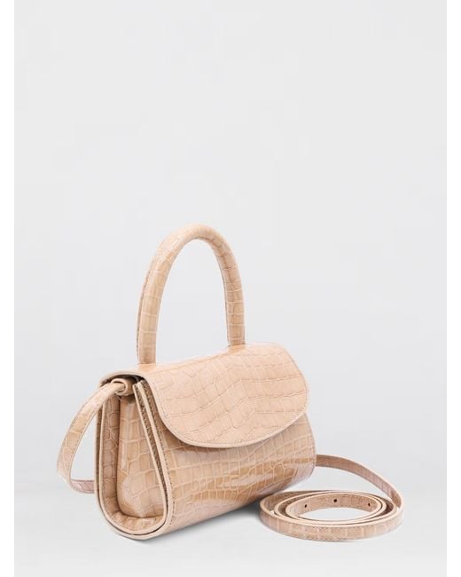 By Far Natural Mini 2.0 Croc Print Leather Bag