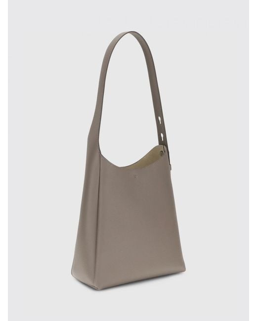 Tory Burch Gray Romy Grained Leather Hobo Bag