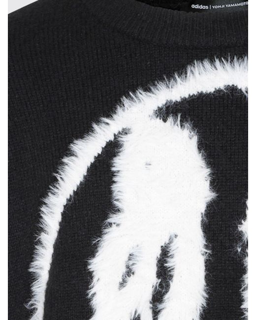 Y-3 Blue Chito Graphic Print Viscose Blend Crewneck Jumper for men