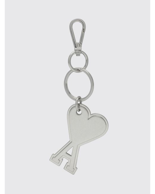AMI White Keyring for men