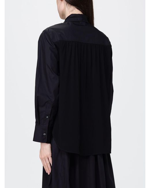Pinko Blue Poplin And Crepe Shirt