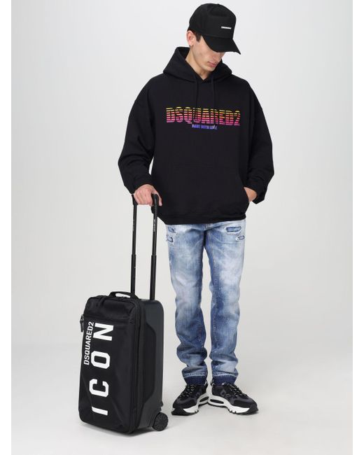 DSquared² Black Travel Bag for men