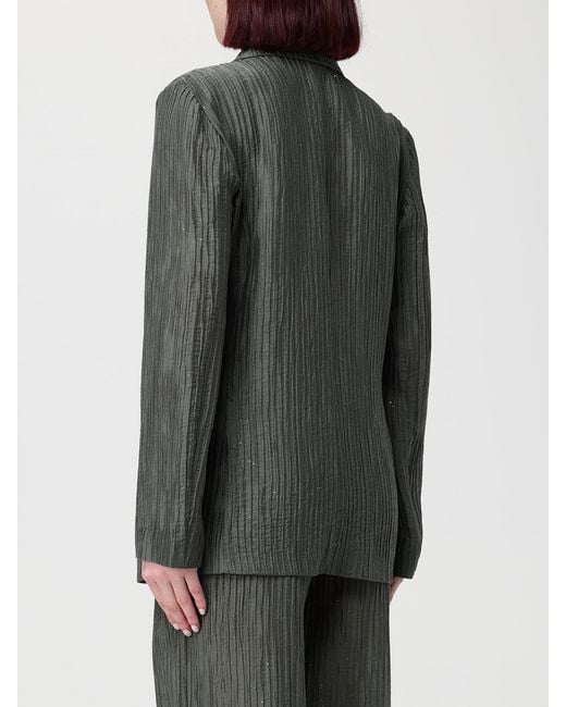 Emporio Armani Gray Pleated Blazer