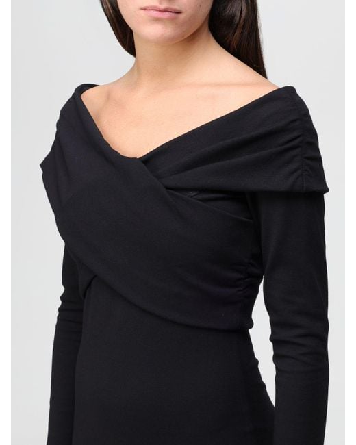 Emporio Armani Black Dress In Stretch Fabric