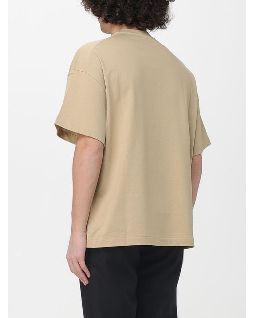 Jil Sander Natural Cotton T-Shirt With Logo for men