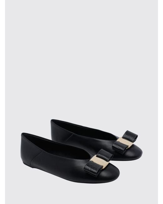 Ferragamo Black Ballet Flat