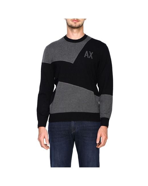Armani Exchange Black Sweater Men for men
