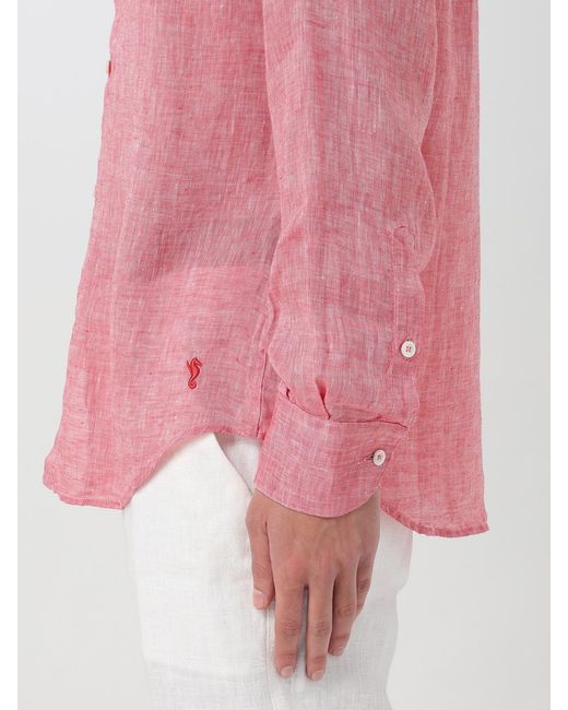 Kampos Pink Linen Shirt for men