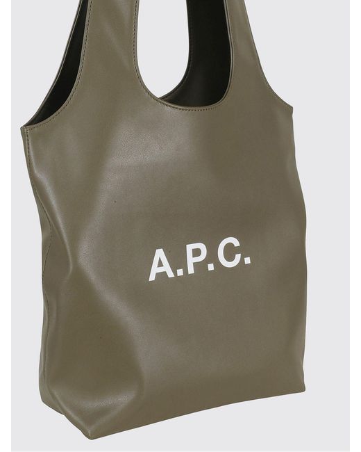 A.P.C. Green Ninon Small Tote Shoulder Bag