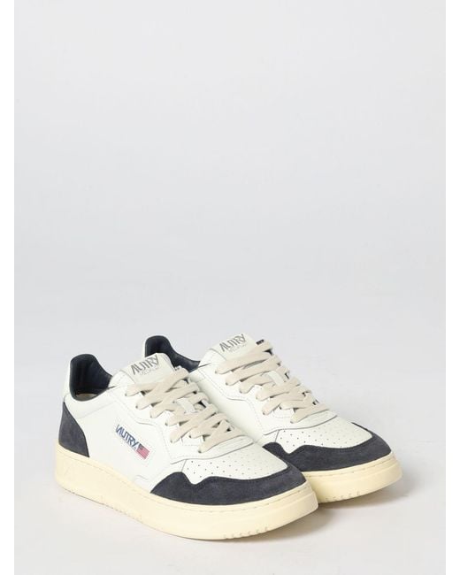 Autry White Medalist Low Leather Sneakers for men