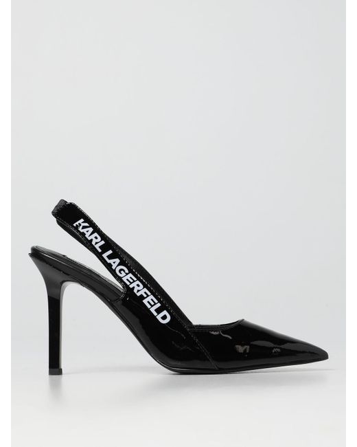 Karl Lagerfeld Black Heeled Sandals Woman