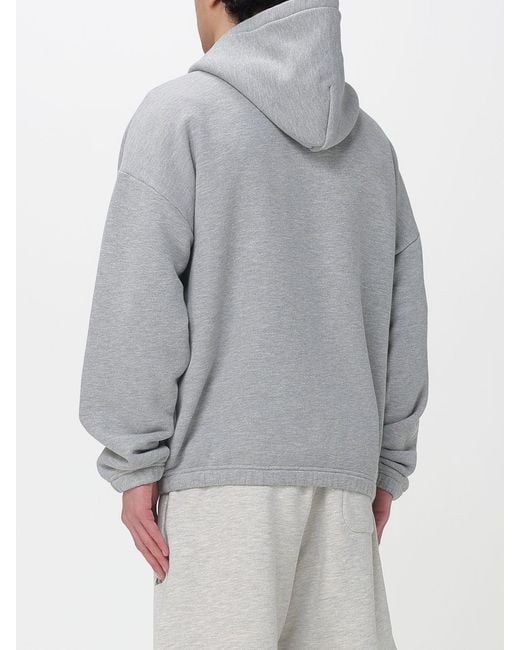Autry Gray Cotton Hoodie for men