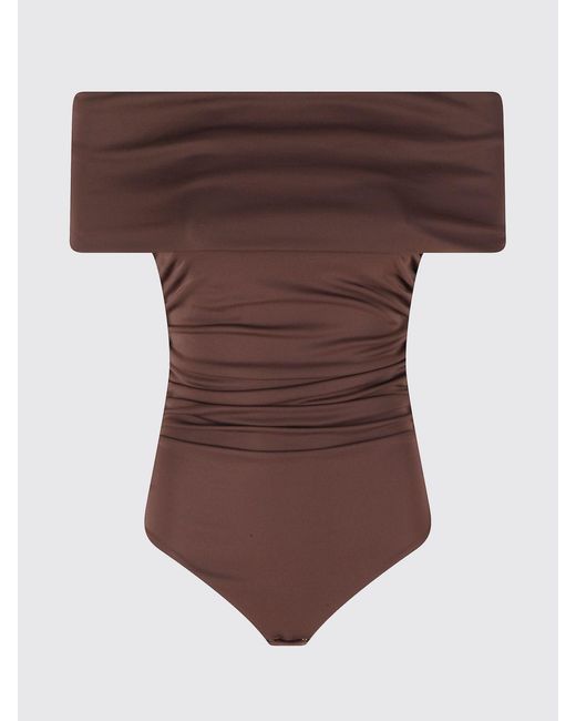Des Phemmes Black Draped Off-The-Shoulder Evening Top With Straight Neckline