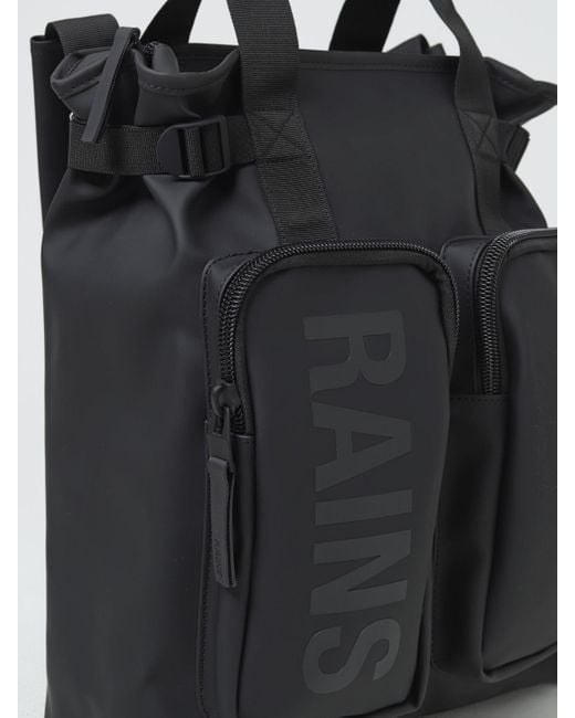 Rains Black Backpack for men