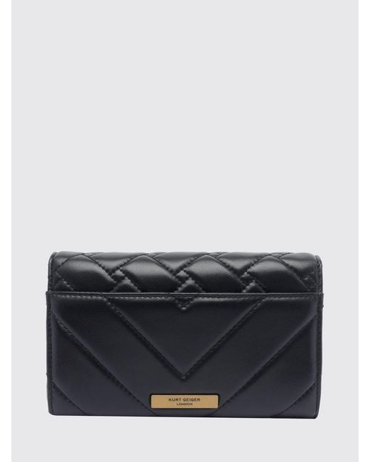 Kurt Geiger Black Kensington Matelassé Leather Bag