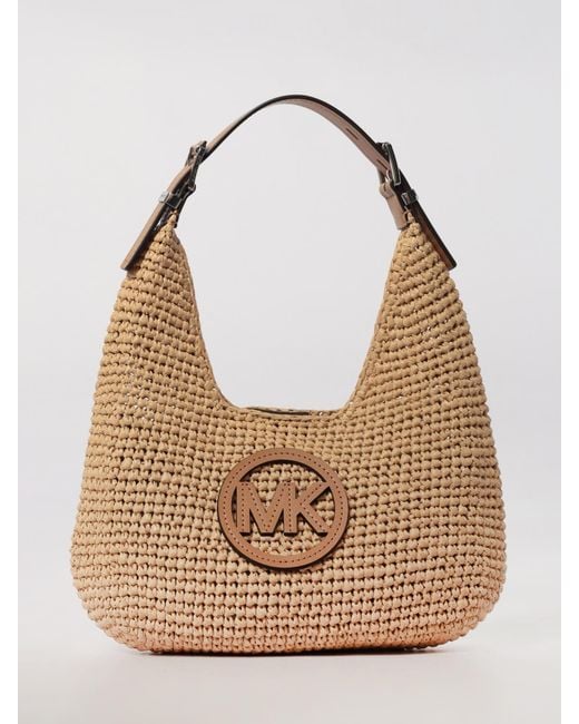 Michael Kors Natural Large Nolita Crochet Hobo Bag