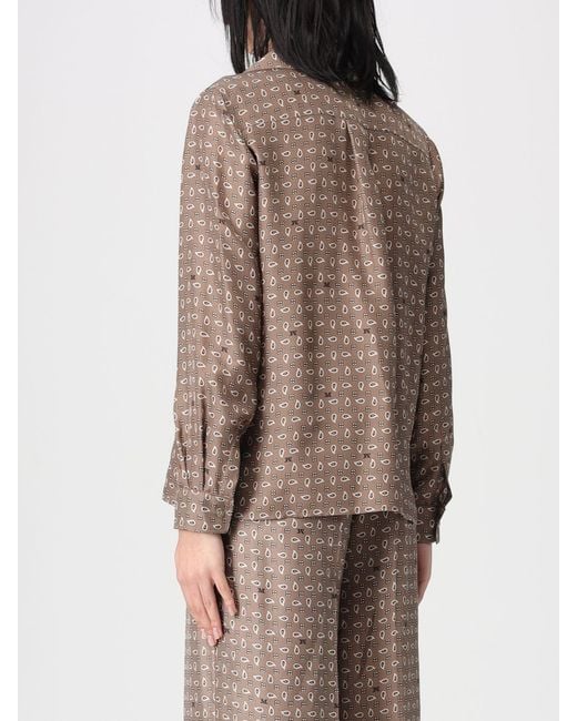 Max Mara Natural Disco Printed Silk Shirt