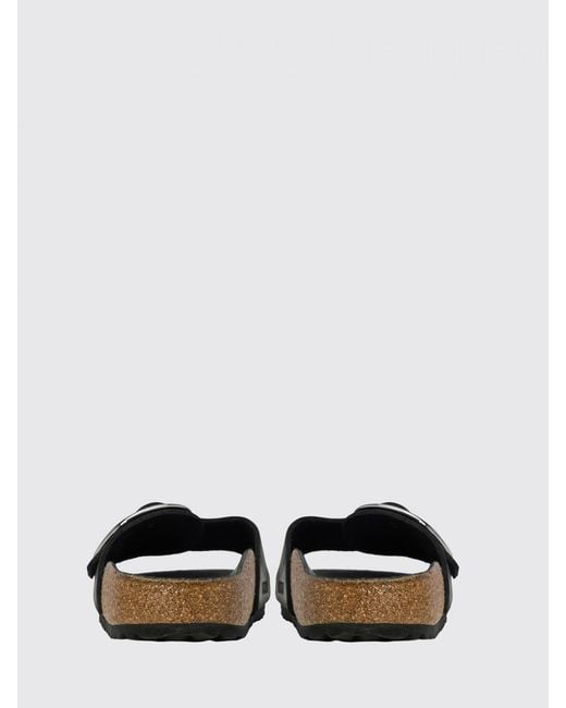 Birkenstock White Madrid Big Buckle Leather Sandal