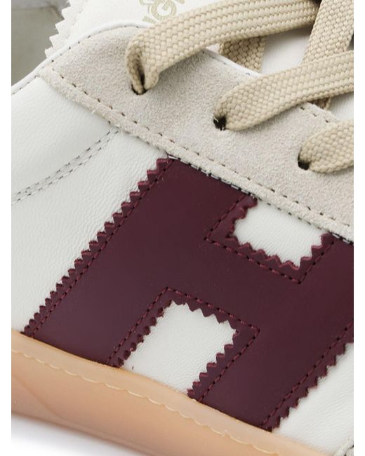 Hogan White Cool Leather And Suede Sneakers With Side H Logo