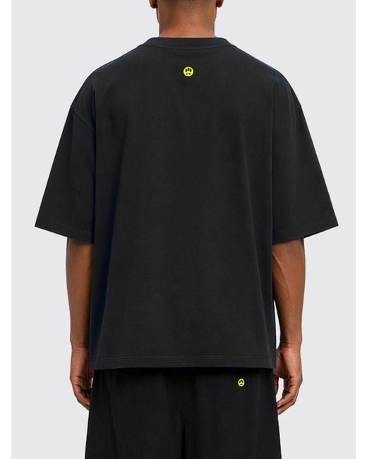 Barrow Black Cotton T-Shirt With Logo for men