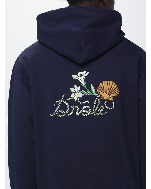 Drole de Monsieur Blue Hoodie With Logo for men