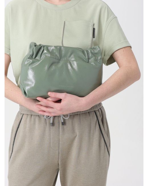Brunello Cucinelli Green Shoulder Bag