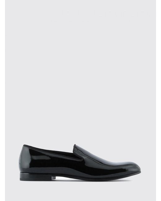 Giorgio Armani White Patent Leather Loafers for men