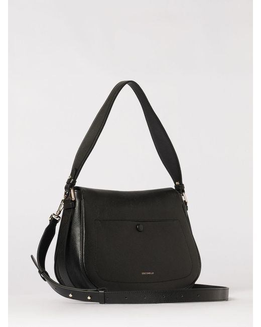 Coccinelle Black Mavery Grained Leather Bag