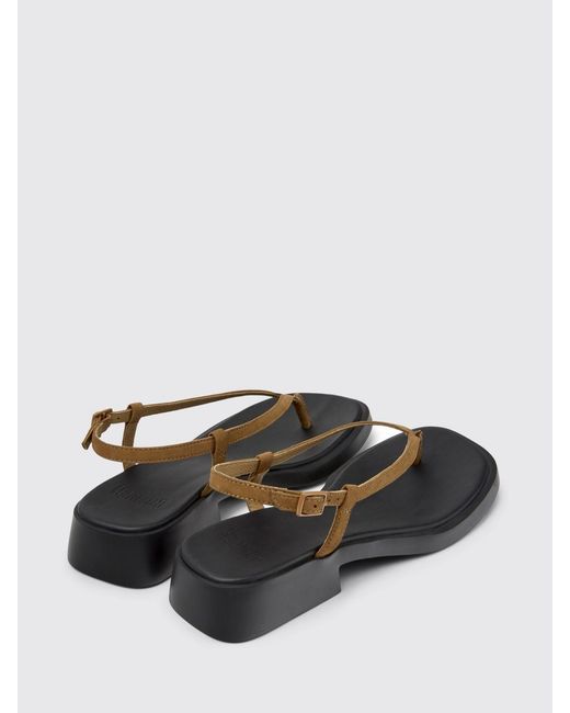 Camper White Dana Suede Sandal