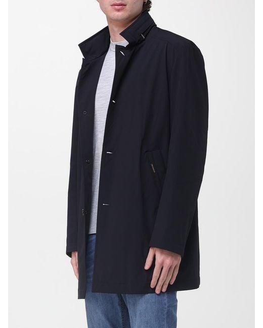 Moorer Blue Hektor-Kn Raincoat for men