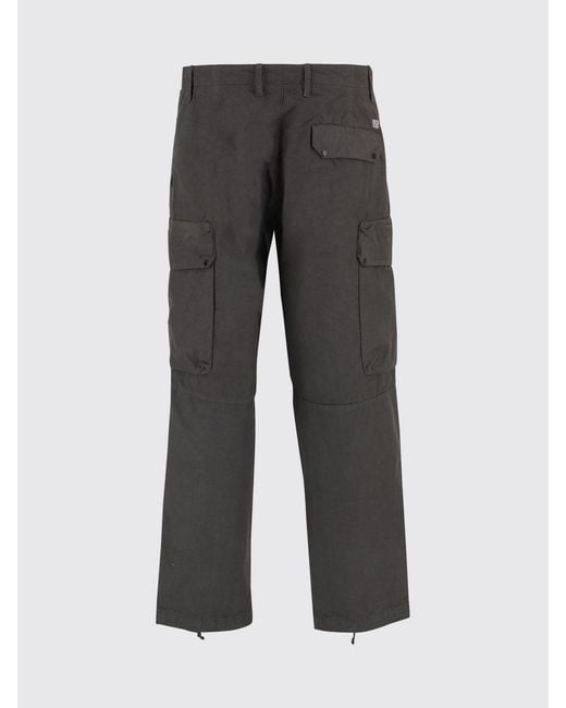 C P Company Black Cotton Cargo Pants for men