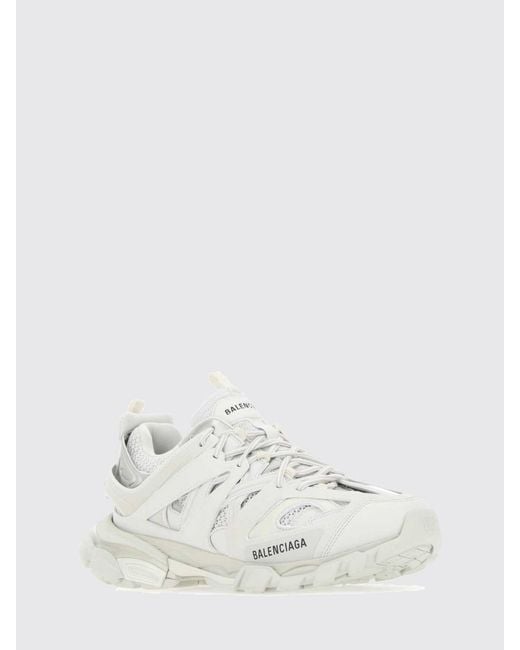 Balenciaga White Track Lace-Up Trainers for men