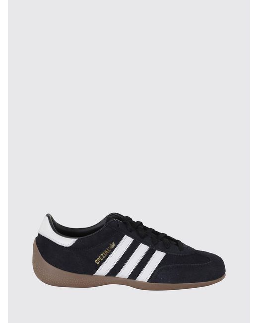 Adidas Originals Black Handball Spezial Leather And Suede Sneakers With 3-Stripes