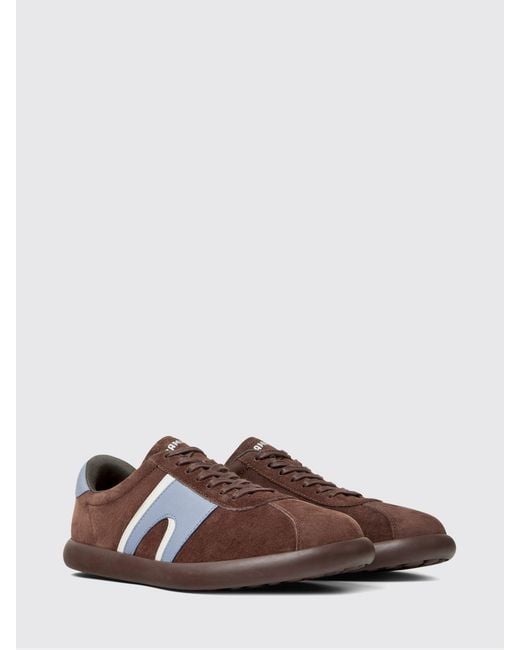 Camper Brown Pelotas Soller Suede Sneakers for men