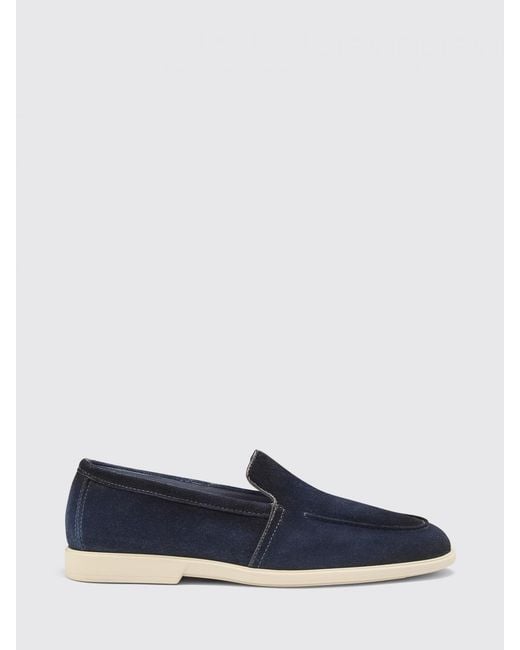 Santoni Blue Malibu Loafers for men
