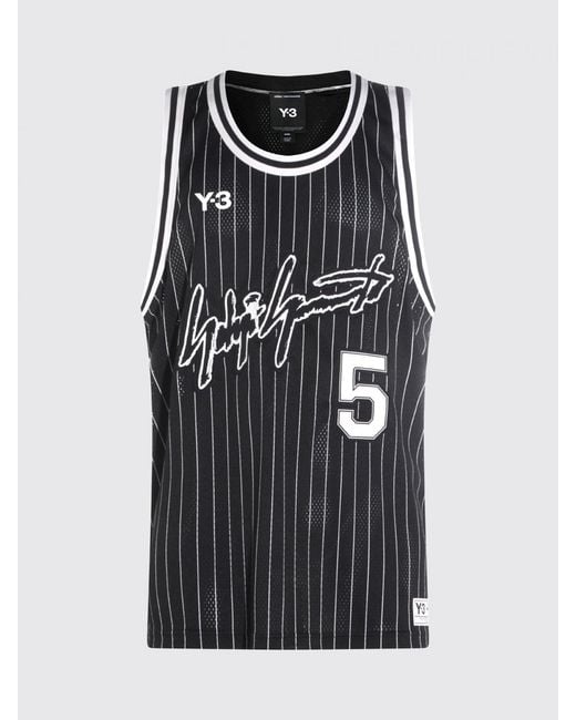 Y-3 Black Recycled Polyester Tank Top With Logo for men