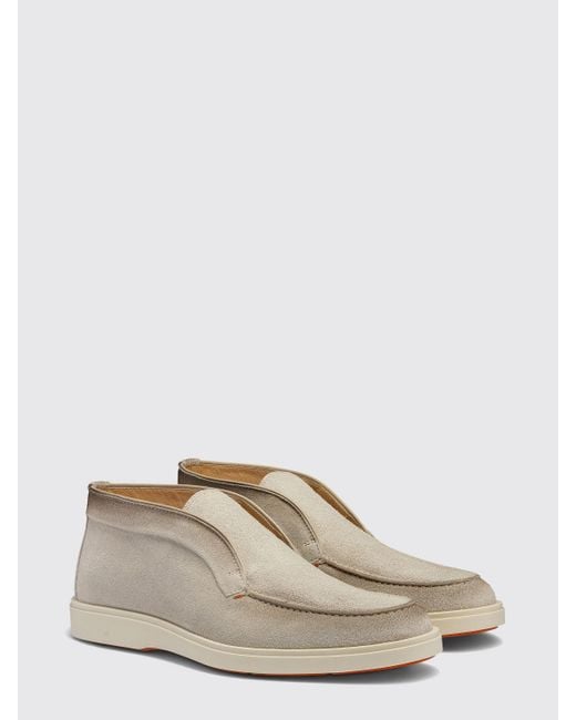 Santoni White Boots for men
