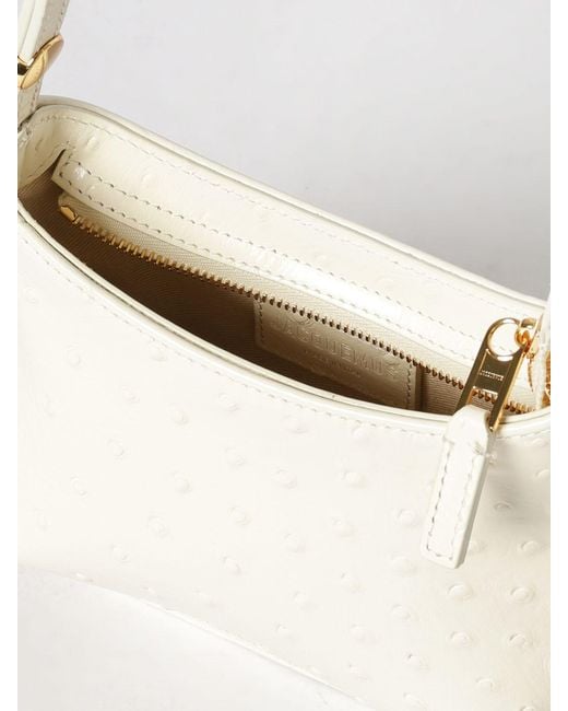 Jacquemus Natural Le Petit Bisou Embossed Leather Bag
