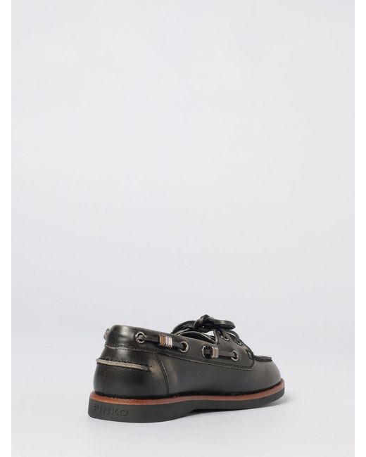 Pinko White Grace 01 Boat Loafers