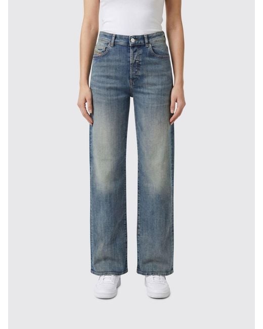 DIESEL Blue D-Sent Wide Leg Jeans