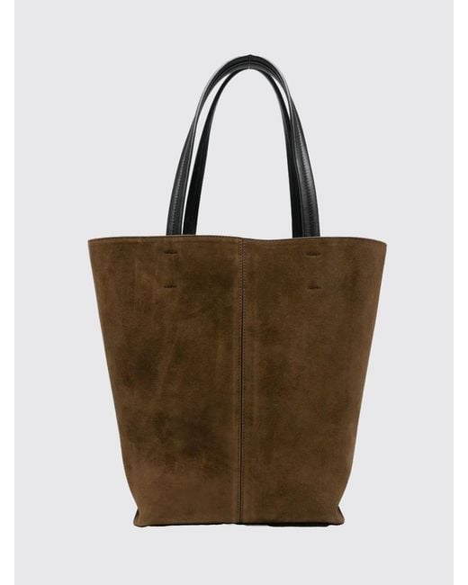 Phoebe Philo Brown Pot Cabas Suede Bag