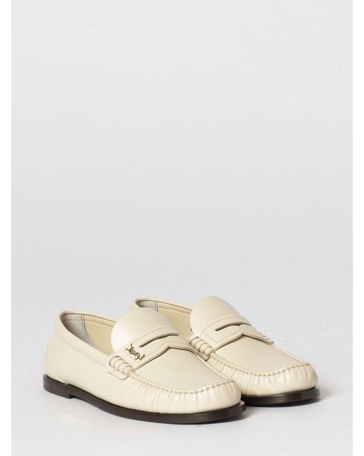 Saint Laurent White Le Loafer Leather Loafers